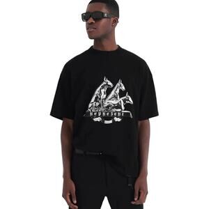 NWT Represent England Bullterrier T-Shirt Jet Black Designer Mens Size Large